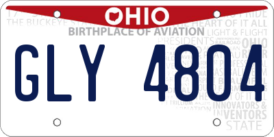 OH license plate GLY4804