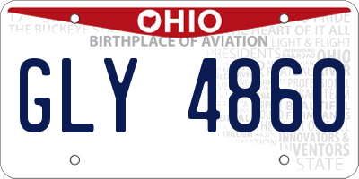 OH license plate GLY4860