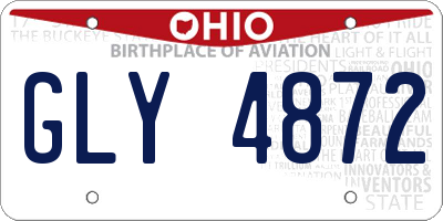 OH license plate GLY4872