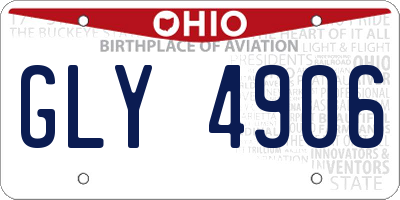 OH license plate GLY4906