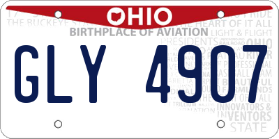 OH license plate GLY4907