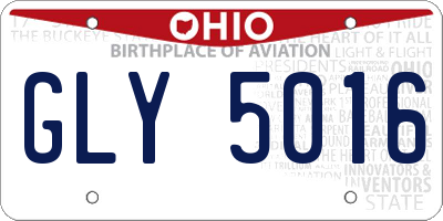 OH license plate GLY5016