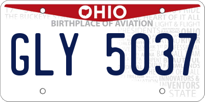 OH license plate GLY5037