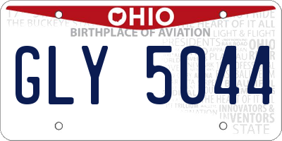 OH license plate GLY5044