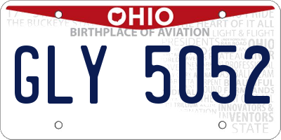 OH license plate GLY5052