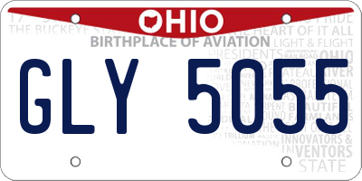 OH license plate GLY5055