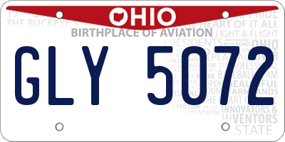 OH license plate GLY5072
