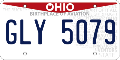 OH license plate GLY5079
