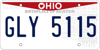 OH license plate GLY5115