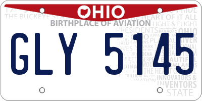 OH license plate GLY5145