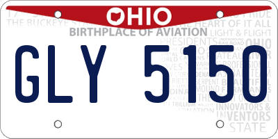OH license plate GLY5150