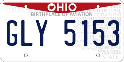 OH license plate GLY5153