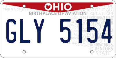 OH license plate GLY5154