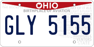 OH license plate GLY5155
