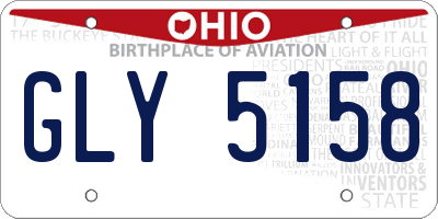 OH license plate GLY5158