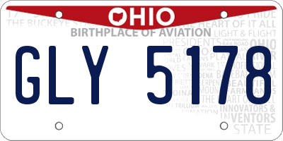 OH license plate GLY5178