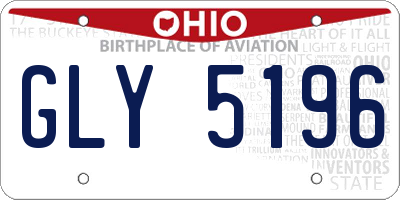 OH license plate GLY5196