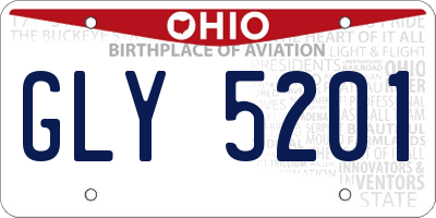 OH license plate GLY5201