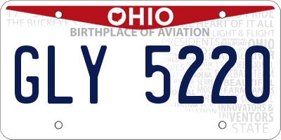 OH license plate GLY5220