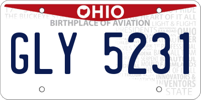 OH license plate GLY5231