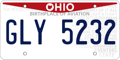 OH license plate GLY5232