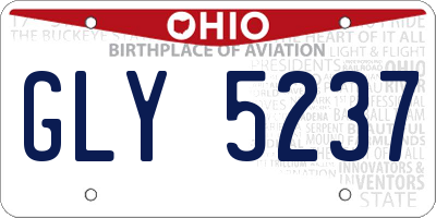 OH license plate GLY5237