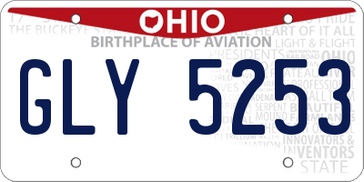 OH license plate GLY5253