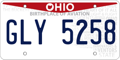 OH license plate GLY5258