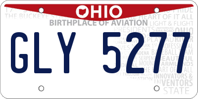 OH license plate GLY5277