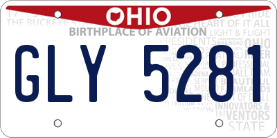 OH license plate GLY5281