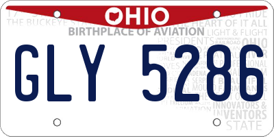 OH license plate GLY5286