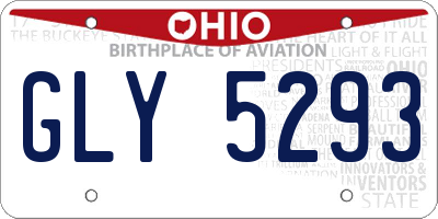 OH license plate GLY5293