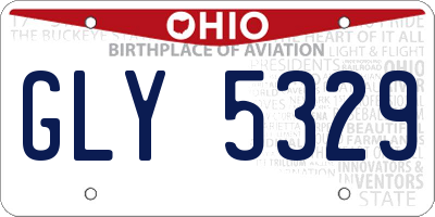 OH license plate GLY5329
