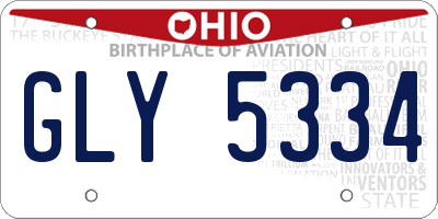 OH license plate GLY5334