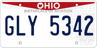 OH license plate GLY5342