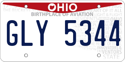 OH license plate GLY5344