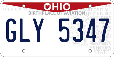OH license plate GLY5347