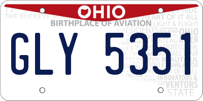 OH license plate GLY5351