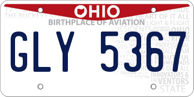 OH license plate GLY5367