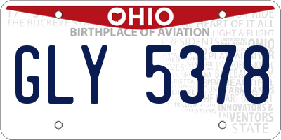 OH license plate GLY5378