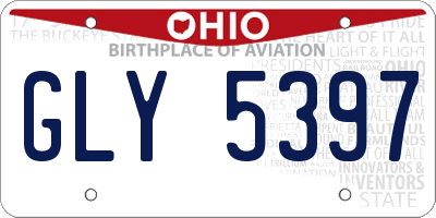 OH license plate GLY5397