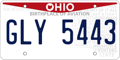 OH license plate GLY5443