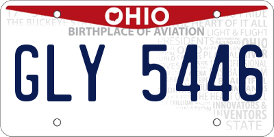 OH license plate GLY5446