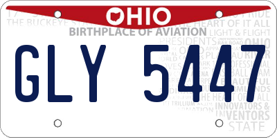 OH license plate GLY5447