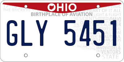 OH license plate GLY5451