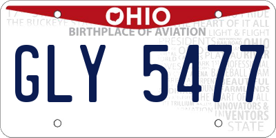 OH license plate GLY5477