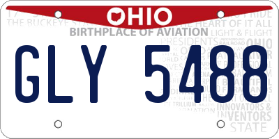 OH license plate GLY5488