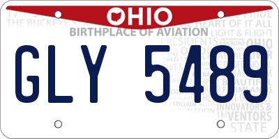 OH license plate GLY5489