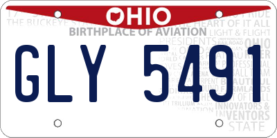 OH license plate GLY5491