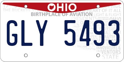 OH license plate GLY5493